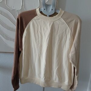 Cotton On Women's Colorblock Sweater - Cream and Brown
